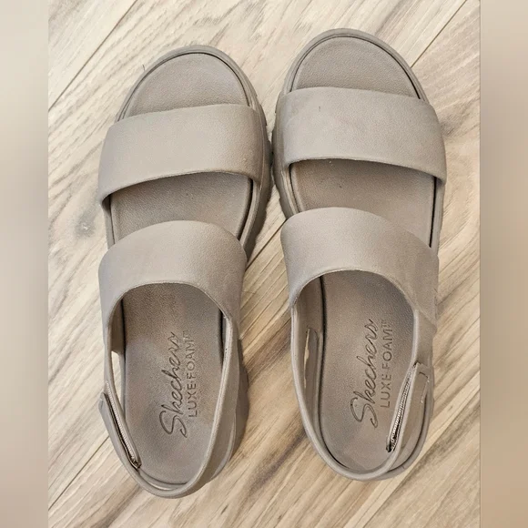 Skechers Arch Fit Footsteps Sandals Tan  Day Dream Womens Size 7 - Picture 3 of 8